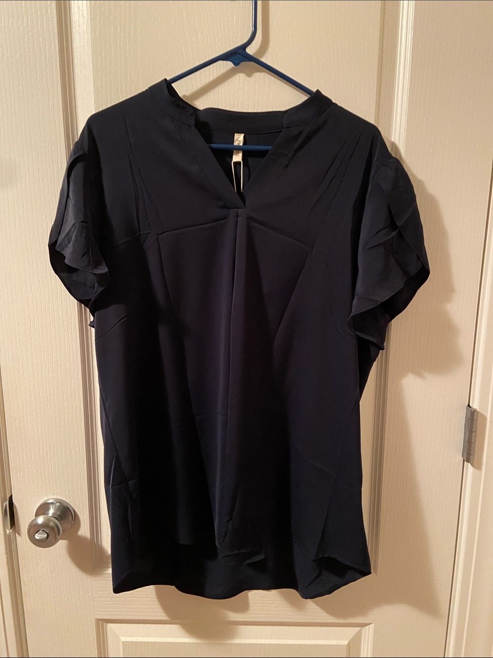 Navy Blue Work Blouse